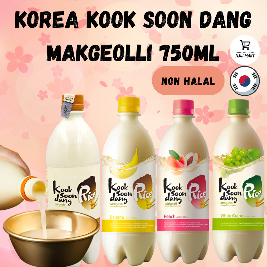 Korea Kook Soon Dang Makgeolli 750ml Canned 350ml Korea Rice Wine 韩国米酒 / Wolmae Ori /Peach / Banana / Grape/strawberry