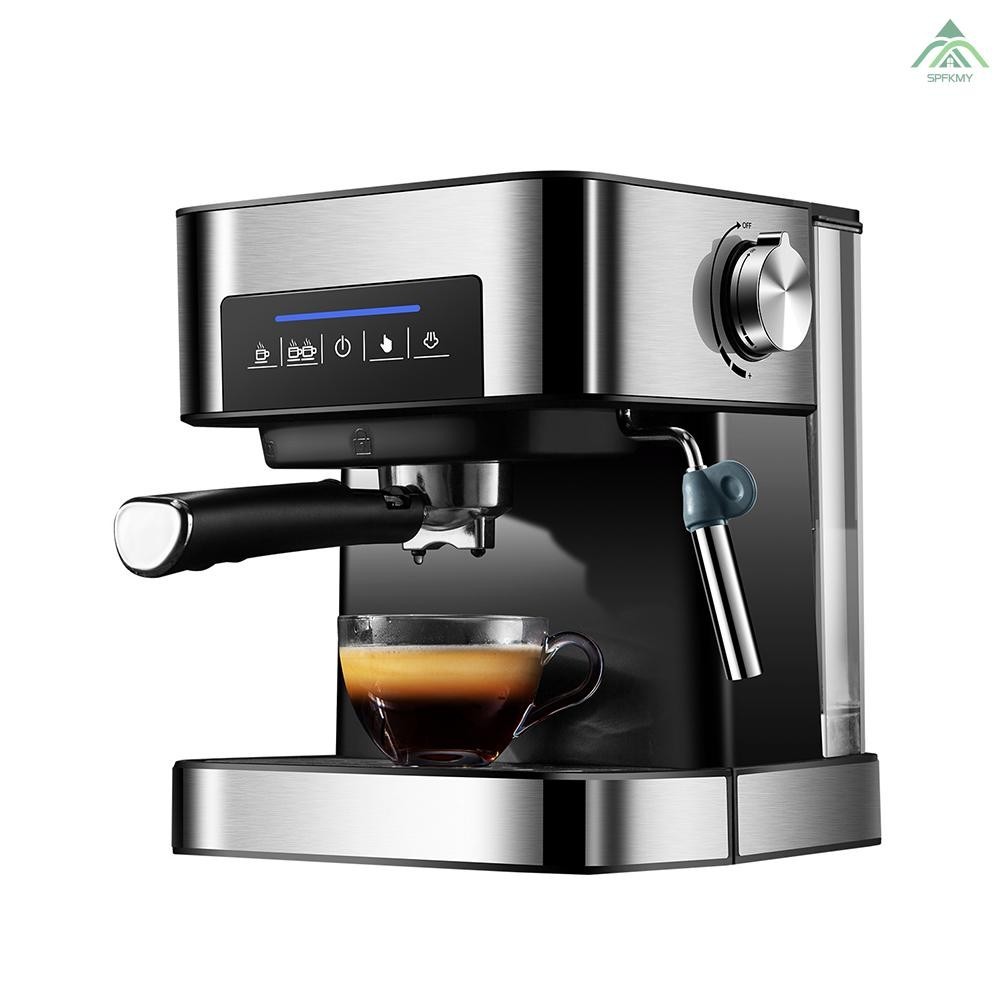 Espresso Coffee Machine 20 Bar 15 Cups 1.6L Capacity Water Tank 850W Espresso Maker with Steam Milk Frother Steamer Wand for Cappuccino Ice Mocaccino