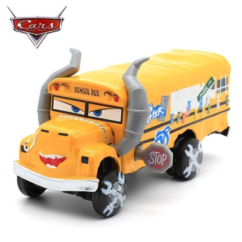 [Same Day Shipment] Racing Story McQueen Alloy Toy Car Crazy Myss Thunder Valley Crash Car Racing School Bus Cool Sister BHXB