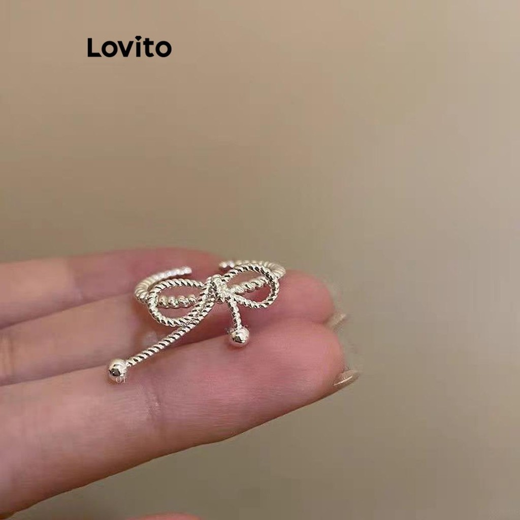 Lovito Elegant Butterfly Star Love Contrast Colors Rings for Women LFA71053
