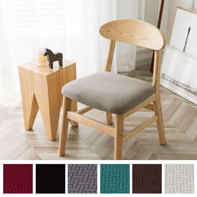 Universal Solid Jacquard Chair Seat Cover Thick Stretch chair cushion cover Furniture Slipcovers Sarung Kerusi