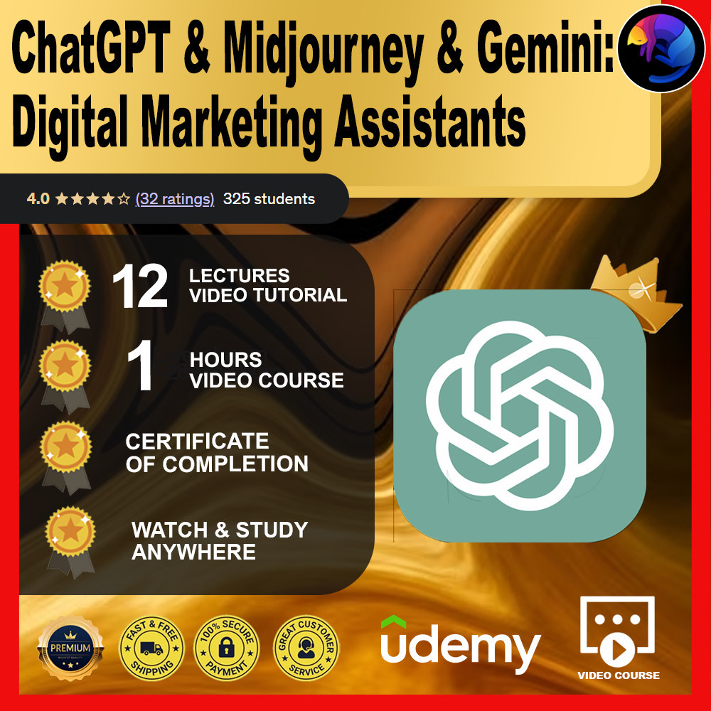 [Video Course] ChatGPT & Midjourney & Gemini: Digital Marketing Assistants