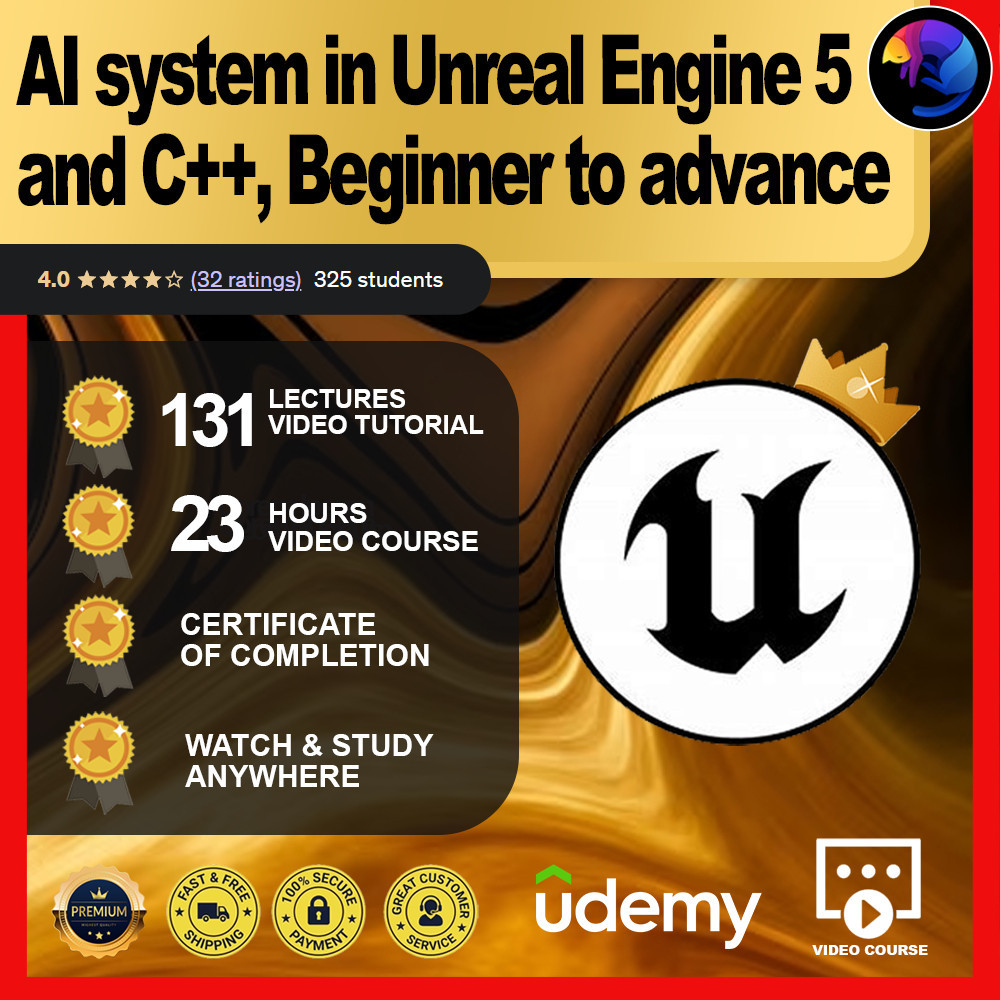 [Video Course] AI system in Unreal Engine 5 and C++, Beginner to advance