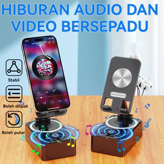 3000mAh 3in1 Bluetooth Speaker Wireless Speaker Phone Power Bank Foldable Phone Stand With Anti-Slip Pads For Video