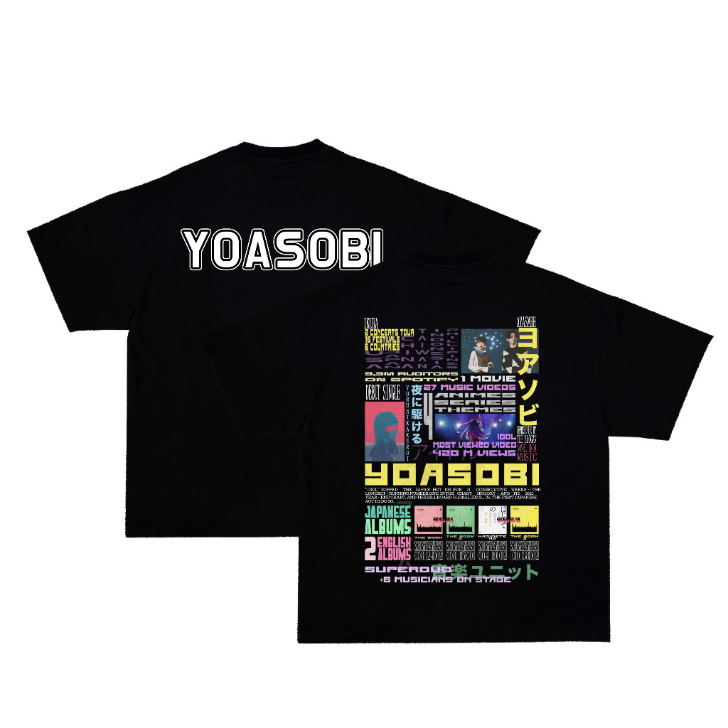 S-5XL Yoasobi Music T-shirt Distro T-shirt Yoasobi Band Loose T-Shirt Casual Men Women All-Match Concert