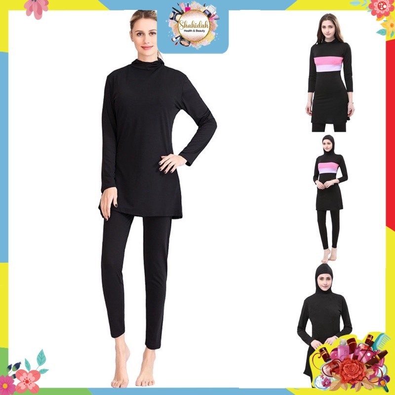 Plus Size Muslimah Swimming Suit Muslim Swim Wear Long Sleeve Long Pants Suits