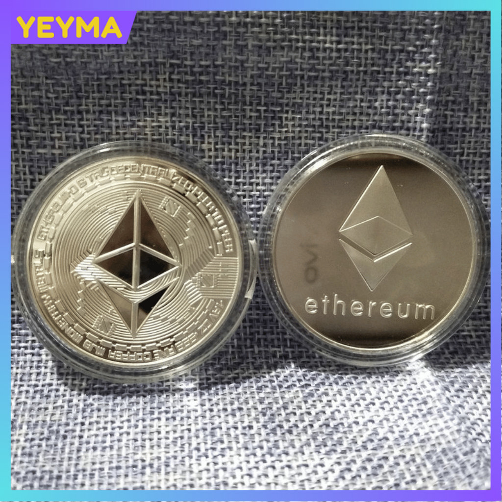 YEYMA - Gold-plated props Ether commemorative medal Virtual commemorative coin gift 以太币 coin etheruem bitcoin crypto