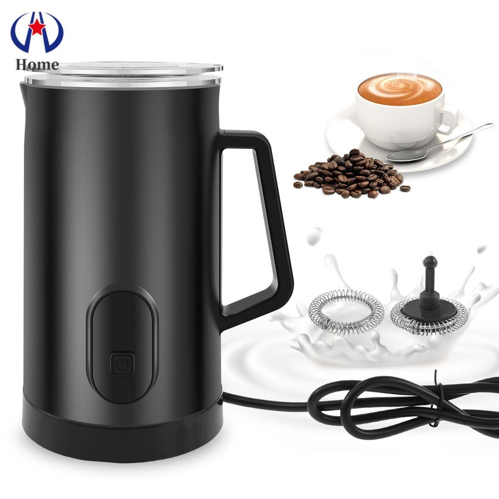 Milk Frother Electric Foam Maker Stainless Steel Milk Steamer 400W 590ml Electric Milk Warmer 4 Gears Coffee Frother Large Capacity Milk Frother and Steamer for Coffee SHOPSKC0365