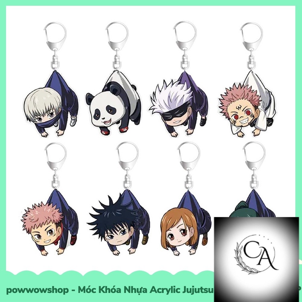 [Available in Vietnam - Express] Jujutsu Kaisen Hanging UP Transparent Acrylic Plastic Keychain
