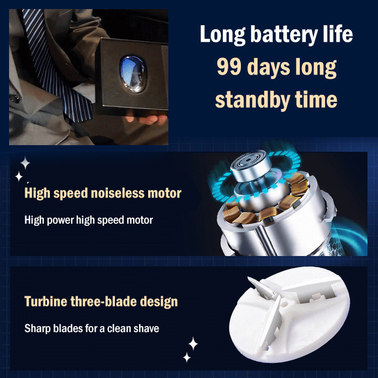 Quality Versatile MY Clearance【Fast charging】Space Stone Gradient Mini electric digital display Shaver Men's wate...