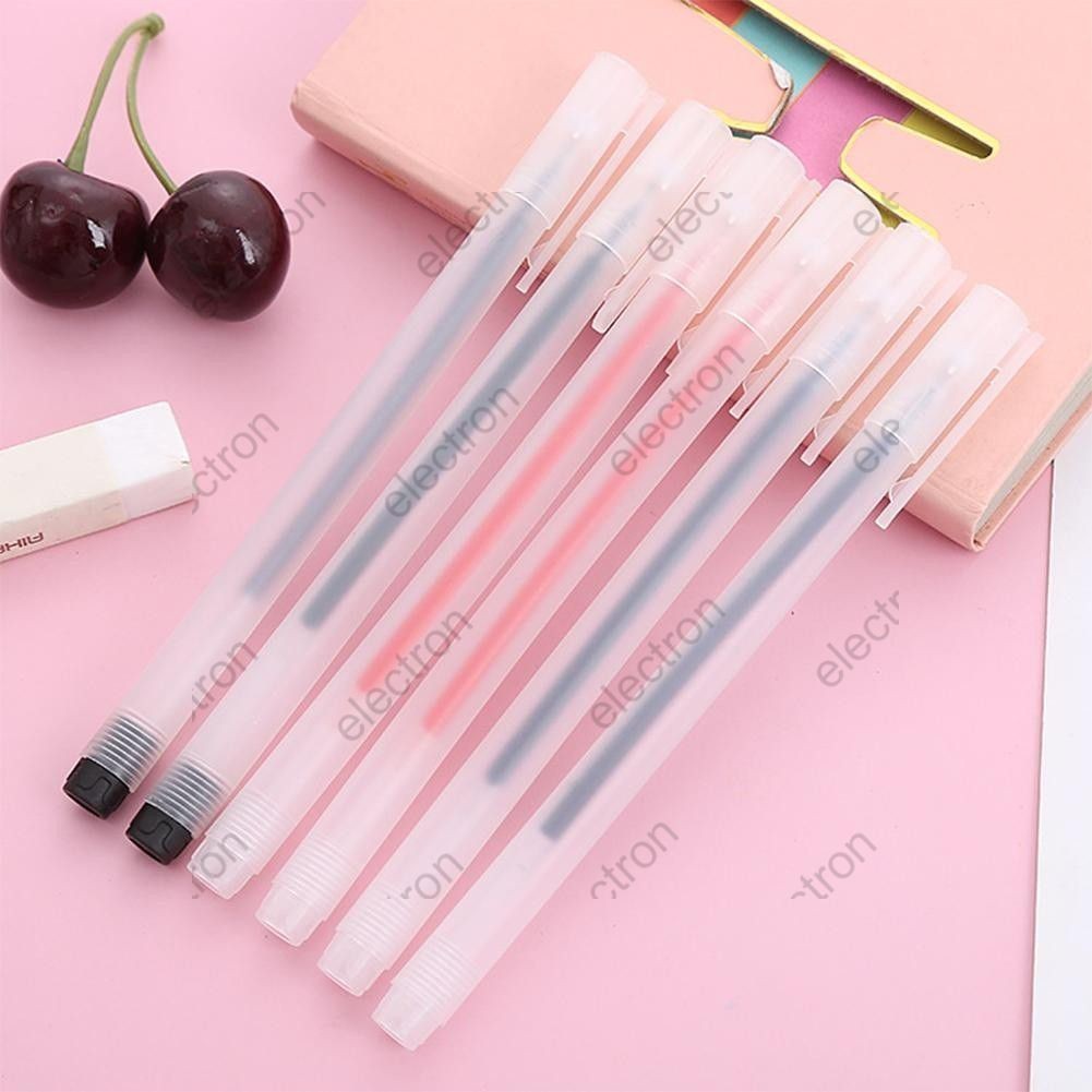 1/3pcs 3 Colors 0.5mm Water-based Pen,0.5mm Signature Pen Stationery Office Supplies,0.5mm Bullet Point Fountain Pen,transparent Frosted Gel Pen Election