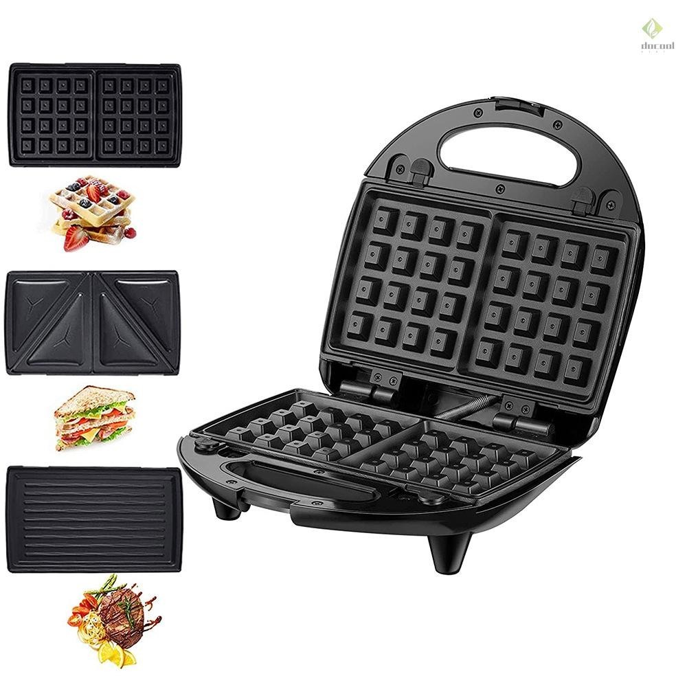 Breakfast Maker US Standard 110V Household Stainless Steel Sandwich Multifunctional Waffle Heating Electric Baking Pan Steak Panini Bread Maker