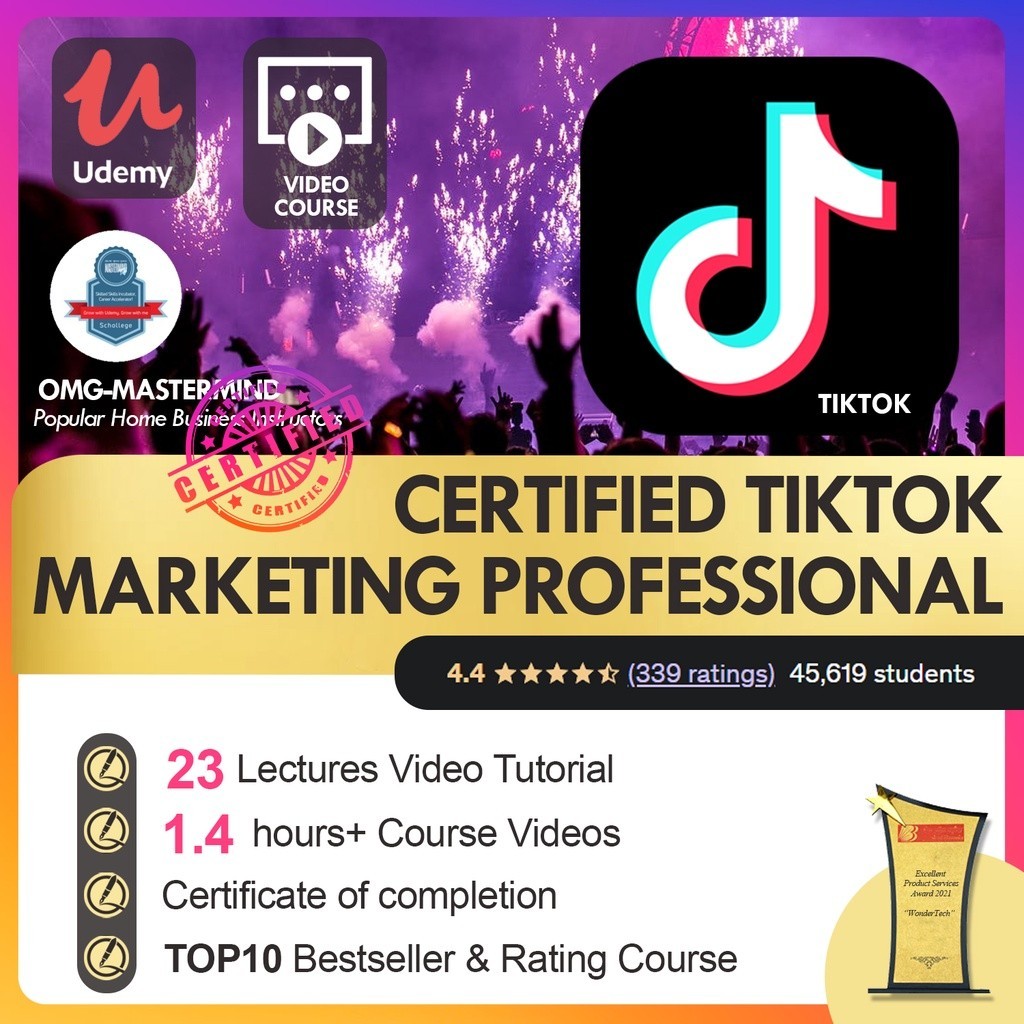 [Video Course] Certified TikTok Marketing Professional (23 Lectures, 1.4 hours+ Video Tutorial)