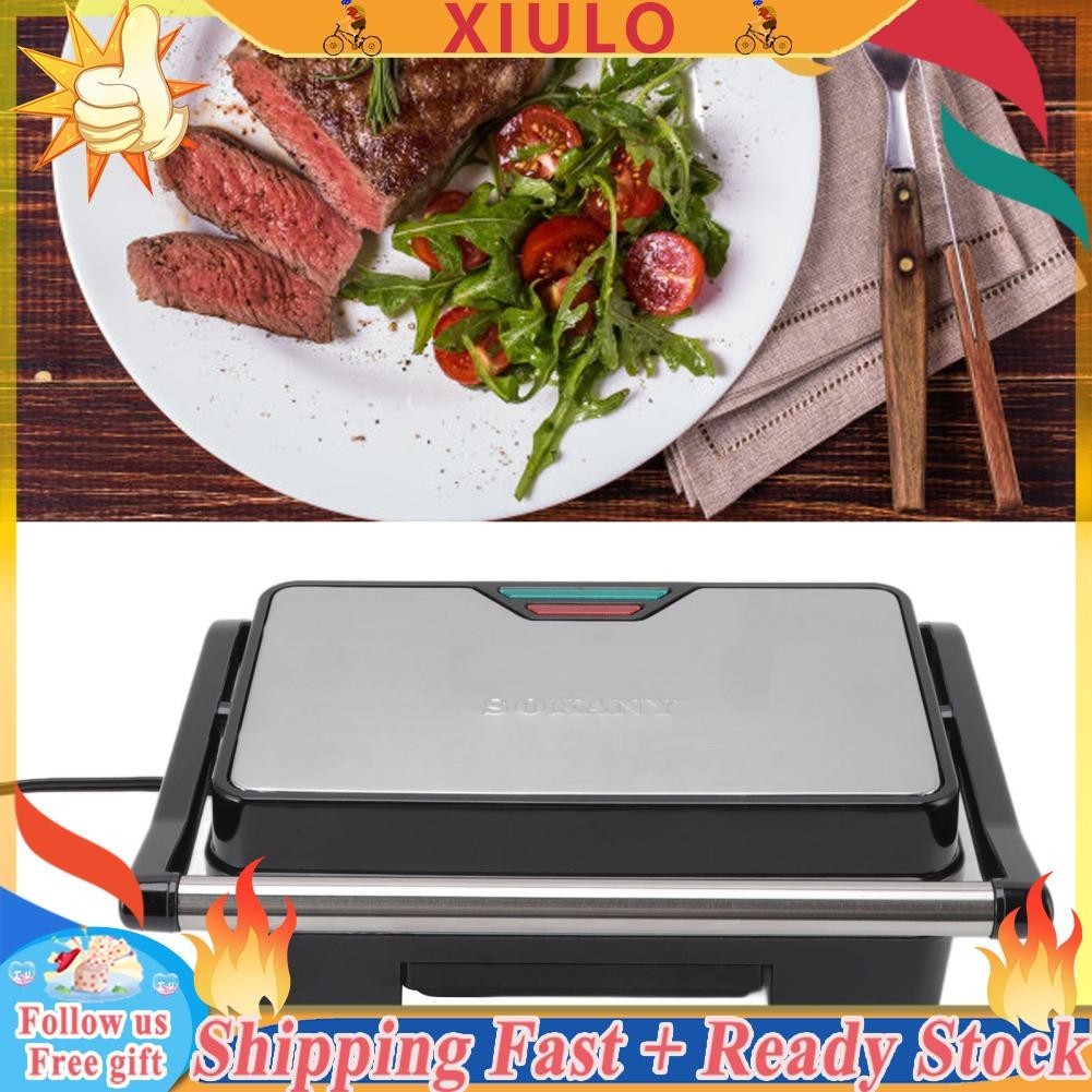 Xiulo Panini Maker Nonstick Press Grill ABS Stainless Steel For Home