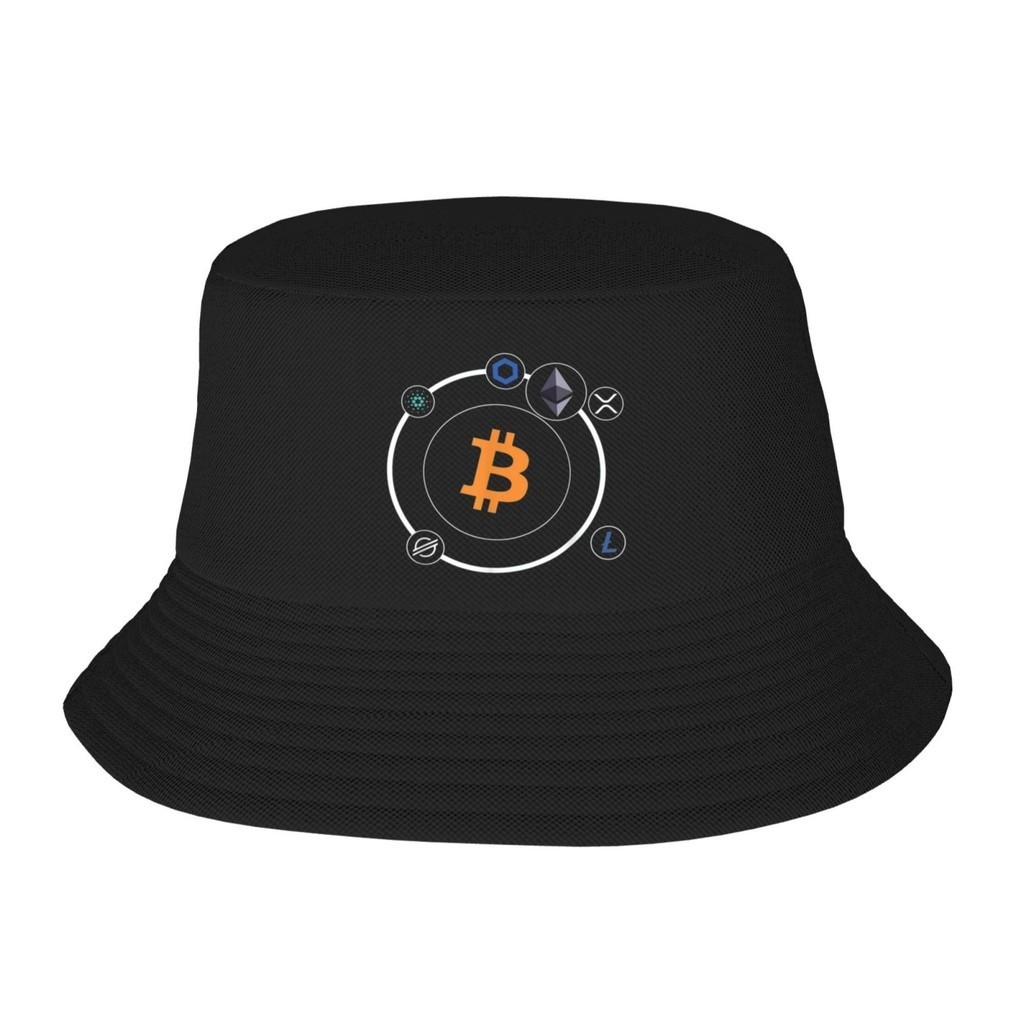 Bitcoin Ether XRP Cardano Litecoin Chainlink Crypto Adult Fisherman's Hat