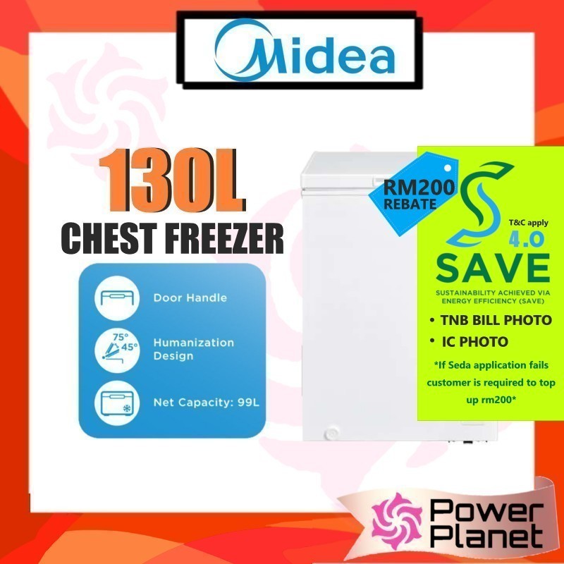 [SAVE4.0] Midea Chest Freezer 130L MD-RC151FZB01 / 186L MD-RC207FZB01 / CHIQ 239L Chest Freezer CCF199