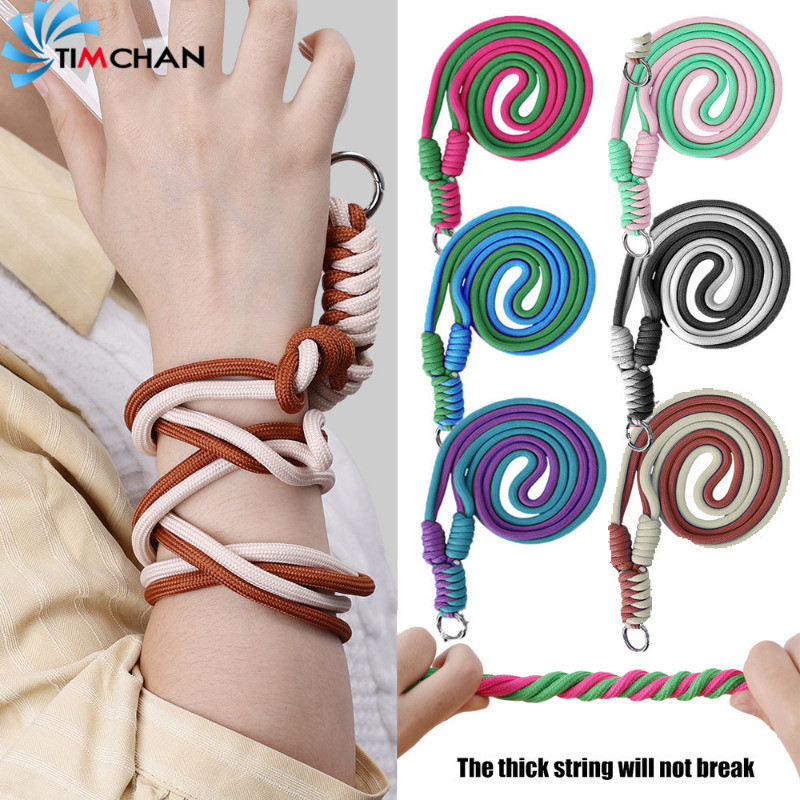 Phone Wrist Strap - Cell Phone Lanyard - Two Color Braided Phone Hanging Rope - Adjustable, Anti-Lost, Thickened, Detachable - Fashion Crossbody Strap