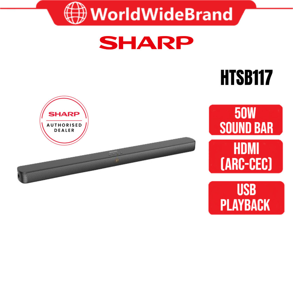 Sharp Sound Bar Home Theatre System HT-SB115/ HT-SB117