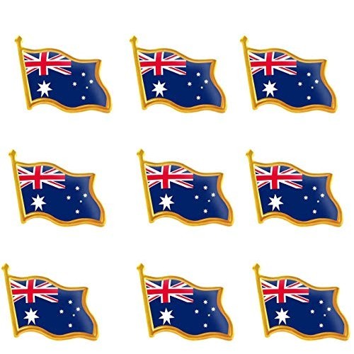 Metal Australia Flag Lapel Pin Waving Australian Pins bulk Patriotic Badge Souvenir Gifts