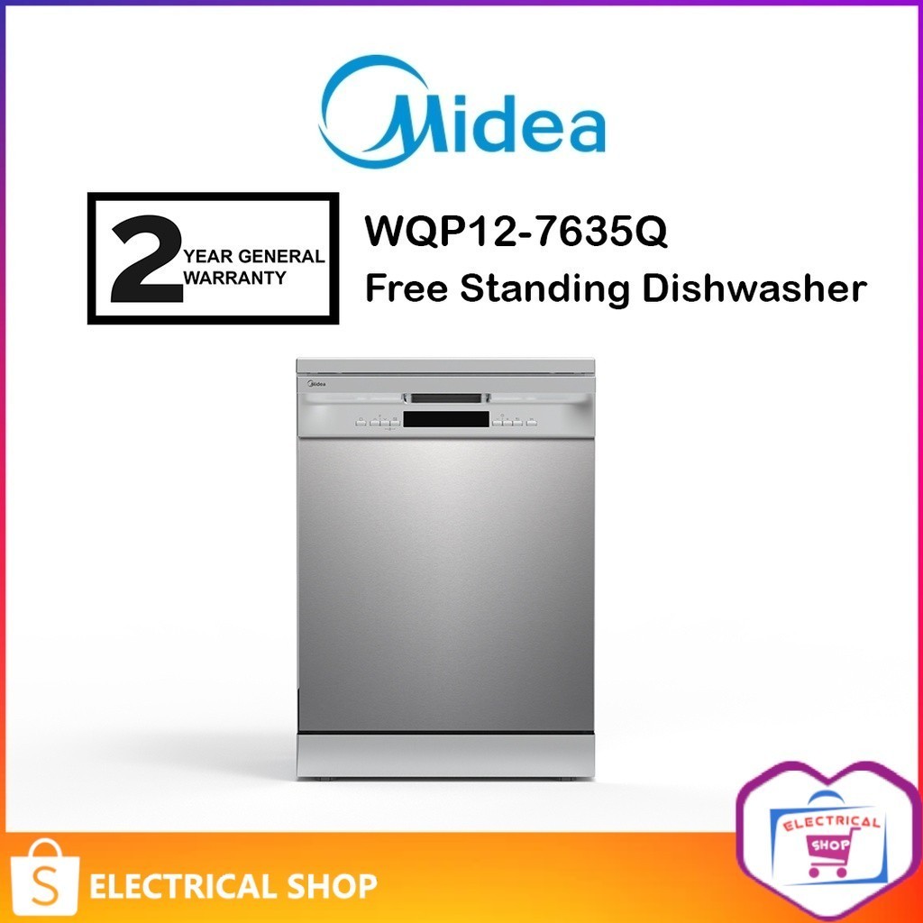 Midea Freestanding Dishwasher WQP12-7635Q / WQP127635Q (Stainless Steel)