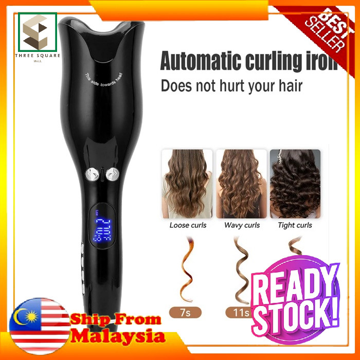 Automatic Air Spin Hair Curler - Ceramic Rotating Roller for Perfect Curls l Pengulung Rambut Kerinting Rambut Iron 