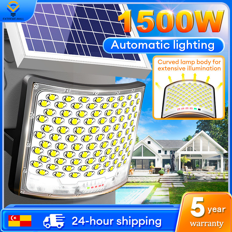 Lampu solar light outdoor lighting LED 1200W Solar Spotlight lampu solar IP67 Waterproof solar led Street light