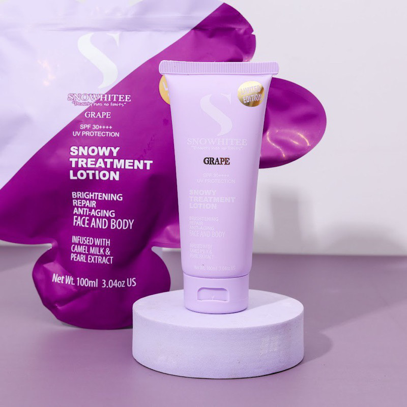 READY STOCK SNOWY TREATMENT LOTION GRAPE (SUSU UNTA) FREE SHIPPING