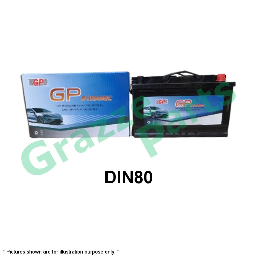 GP Dynamic MF CMF DIN80 | DIN80L | 58043 (80AH) Car Battery Bateri Kereta for Audi A6 Hybrid