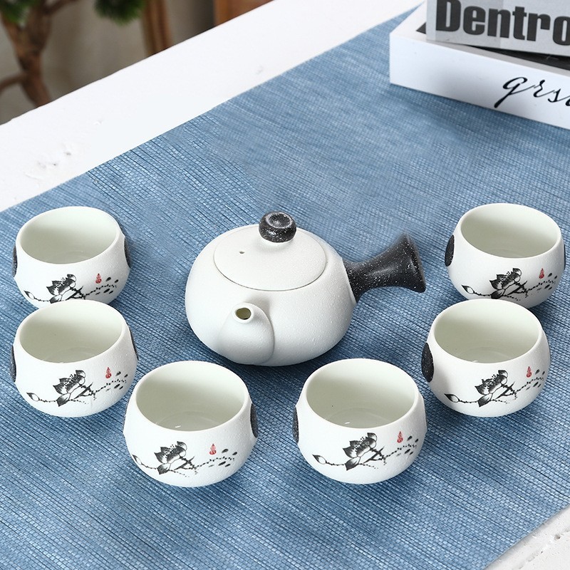 Snowflake Teapot Set 7 Piece, Teapot Set 7 Piece, Business Conference, Ceramic Gift Advertising, Souvenir Wholesale