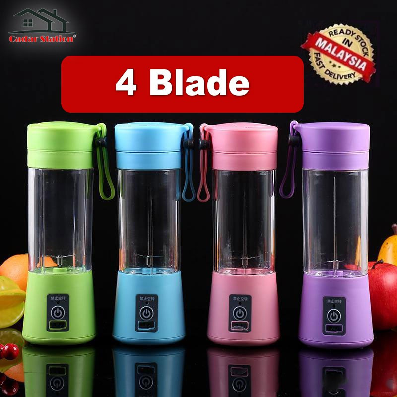 CS_USB Portable Electric Fruit Juicer Cup Bottle Mixer Rechargeable Juice Blender