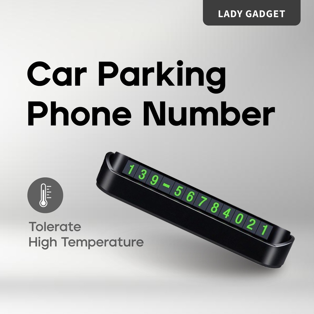 Car Temporary Parking Card Number Plate Parking Card Luminous Parking Phone Number Card