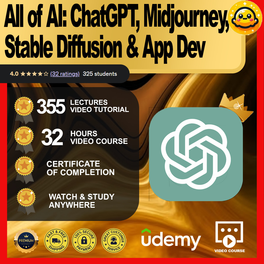 [Video Course] ll of AI: ChatGPT, Midjourney, Stable Diffusion & App Dev