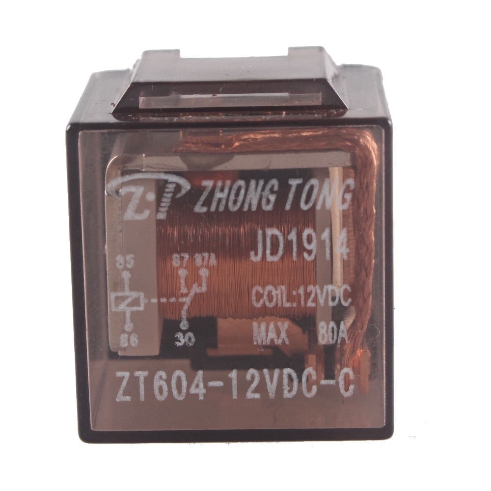 Essential Quality DIYMORE DC 12V 80A 1NO 1NC SPDT 5 Pins Green Indicator Light Truck Car Relay wire Multi - Image 3