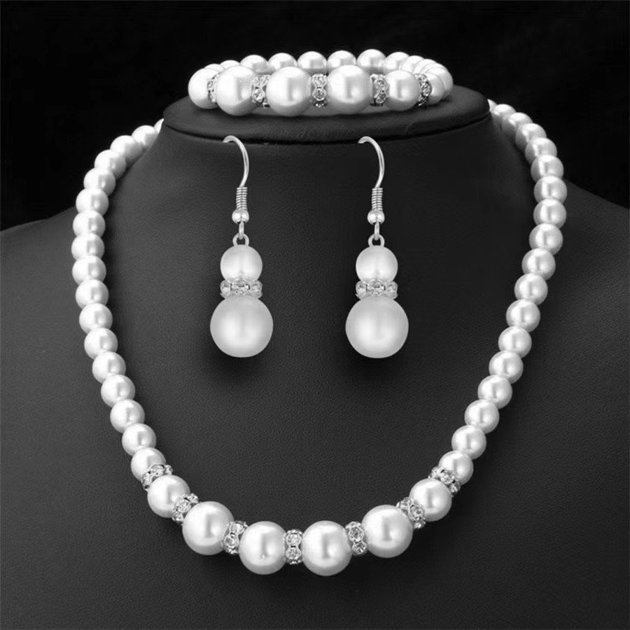 3PCS/SET pearl jewelry set for women Elegant Jewelry set Wedding jewelry set earrings bracelet set