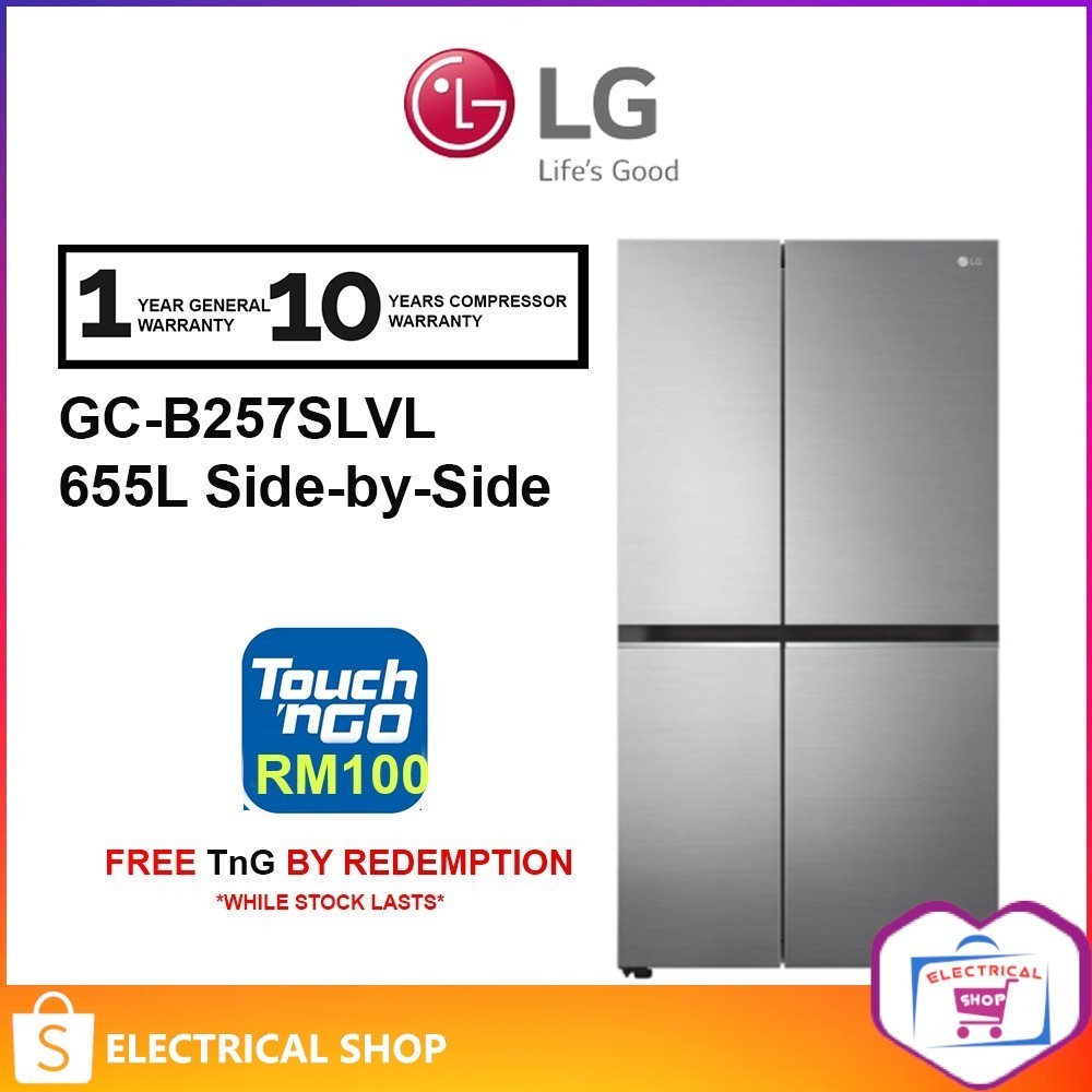 LG 655L Side by Side GC-B257SLVL Inverter Fridge GCB257SLVL / Hisense 780L RS868N4ASV Refrigerator Peti Sejuk (FREE TNG)