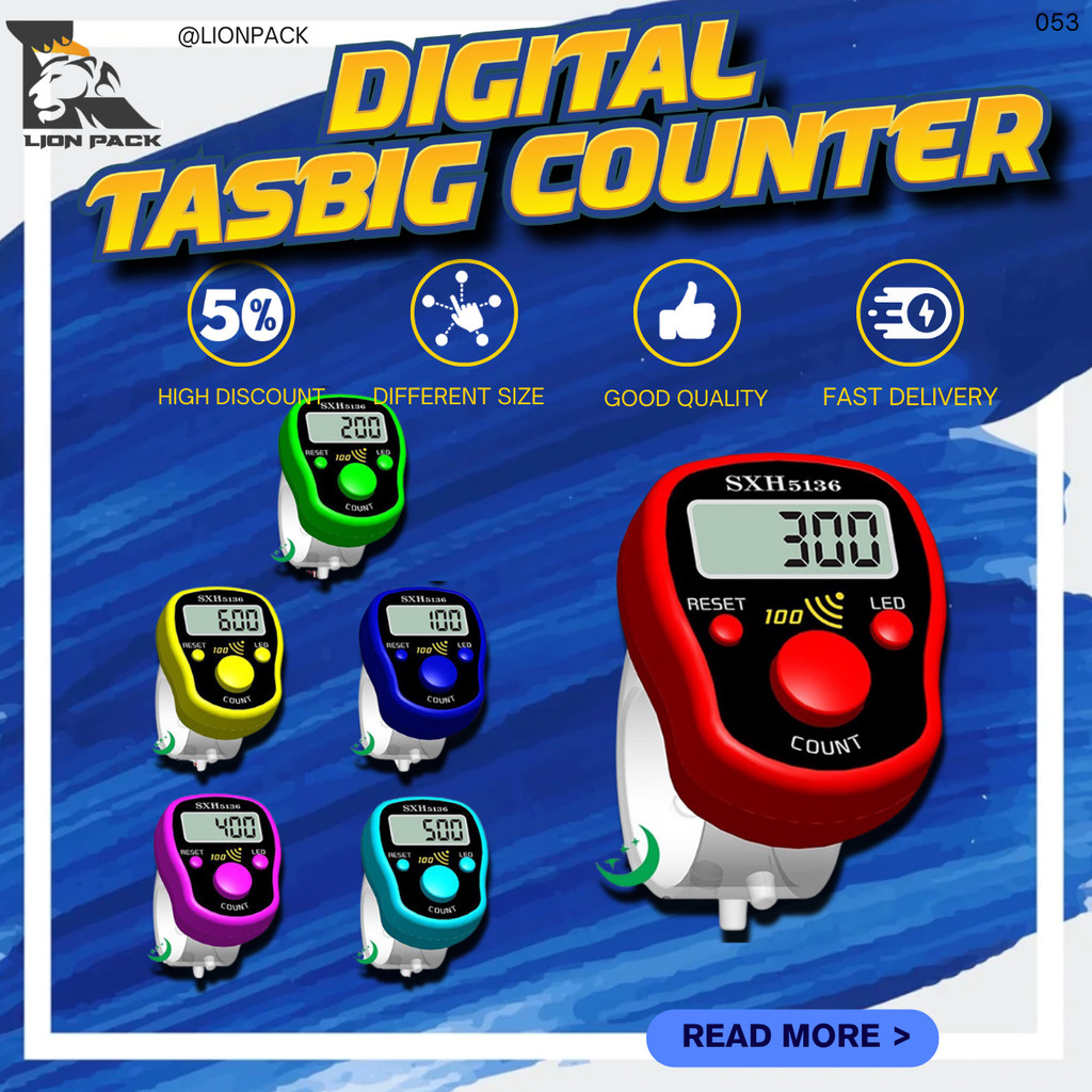 LIONPACK Tasbih Doorgift Kahwin Door Gift Murah Zikir Counter Hadiah Wedding Digital LED Tally Counter