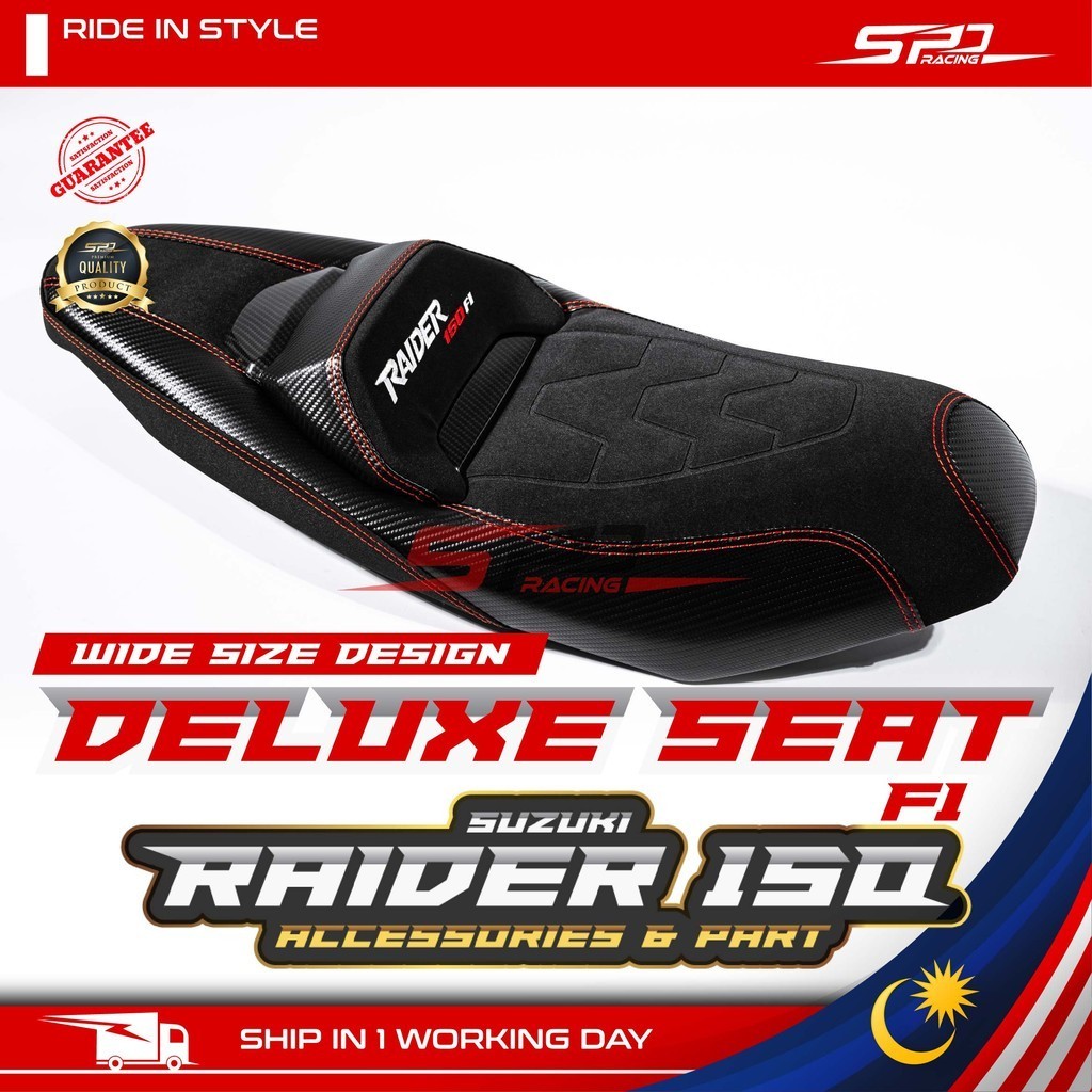 Leather Deluxe Comfort Seat I EURO Style I Wide Type PNP For Raider / Y15 / Y16 / NVX V2 / NMAX / XMAX / ADV 150 / VARIO