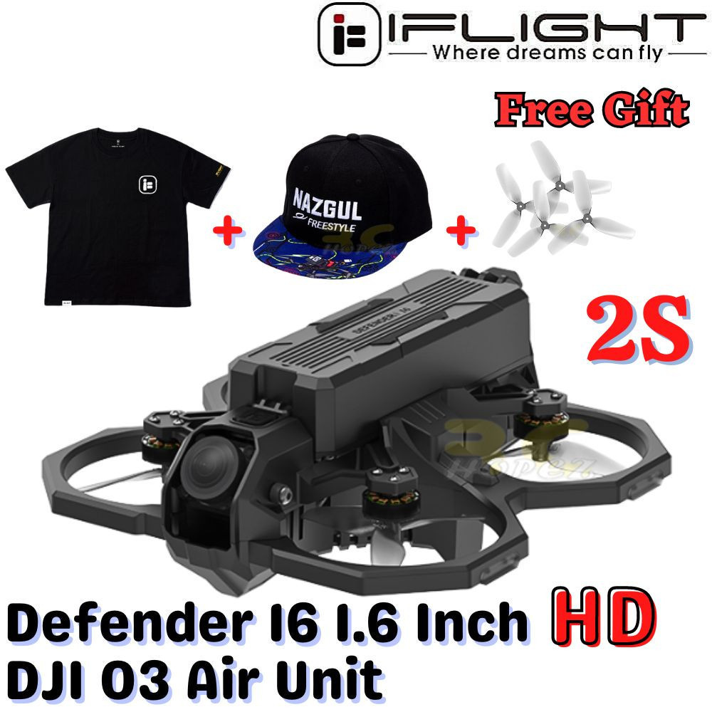 iFlight Defender 16 1.6 Inch 2S HD Drone With DJI O3 Air Unit DF16-HD (Free Gift iFlight Cap + T-Shirt + Propeller)