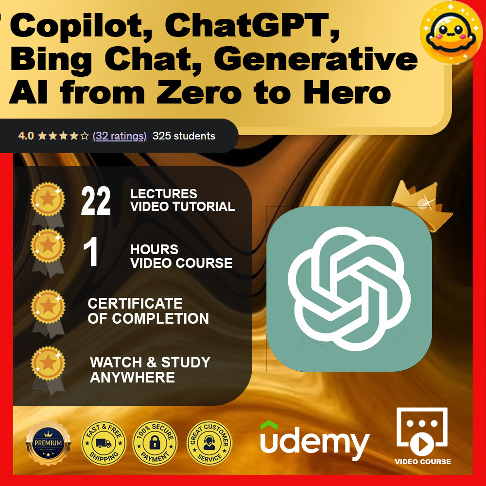 [Video Course]  Copilot, ChatGPT, Bing Chat, Generative AI from Zero to Hero