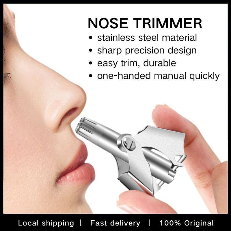 Mini Manual Nose Hair Trimmer for Men/Woman Stainless Steel Manual Trimmer for Nose Razor Washable Shave Stainless Steel Nose Hair Remover