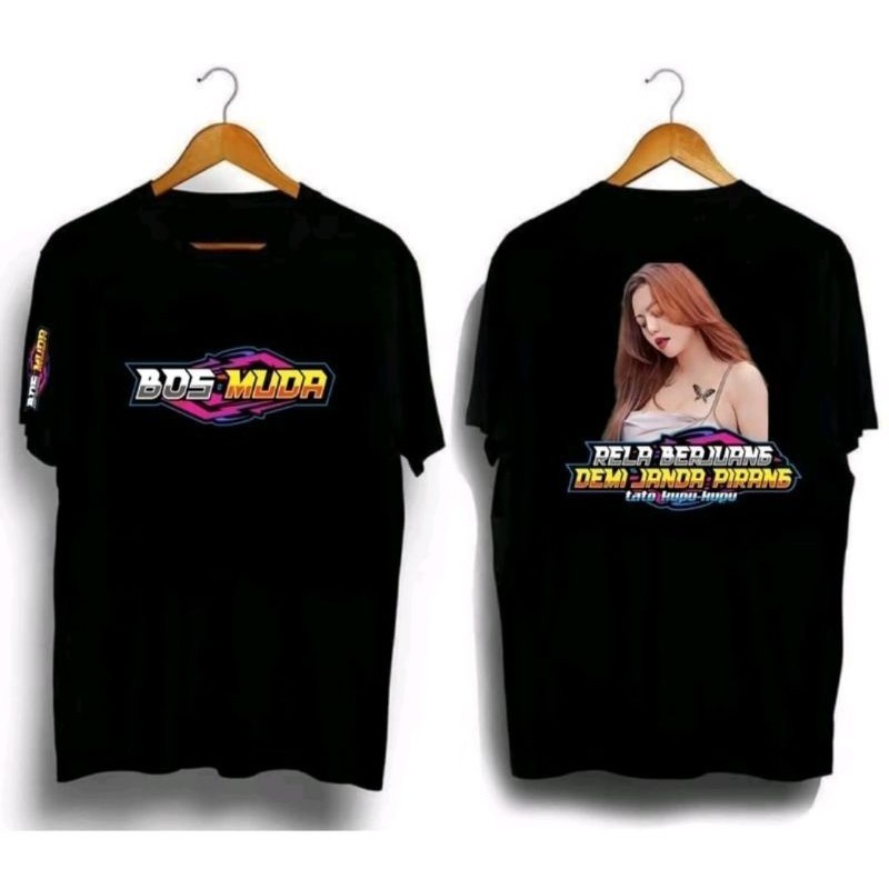 KAOS DISTRO BOS MUDA RELA BERJUANG DEMI JANDA PIRANG//KAOS KATA KATA VIRAL TERBARU KEKINIANS-5XL