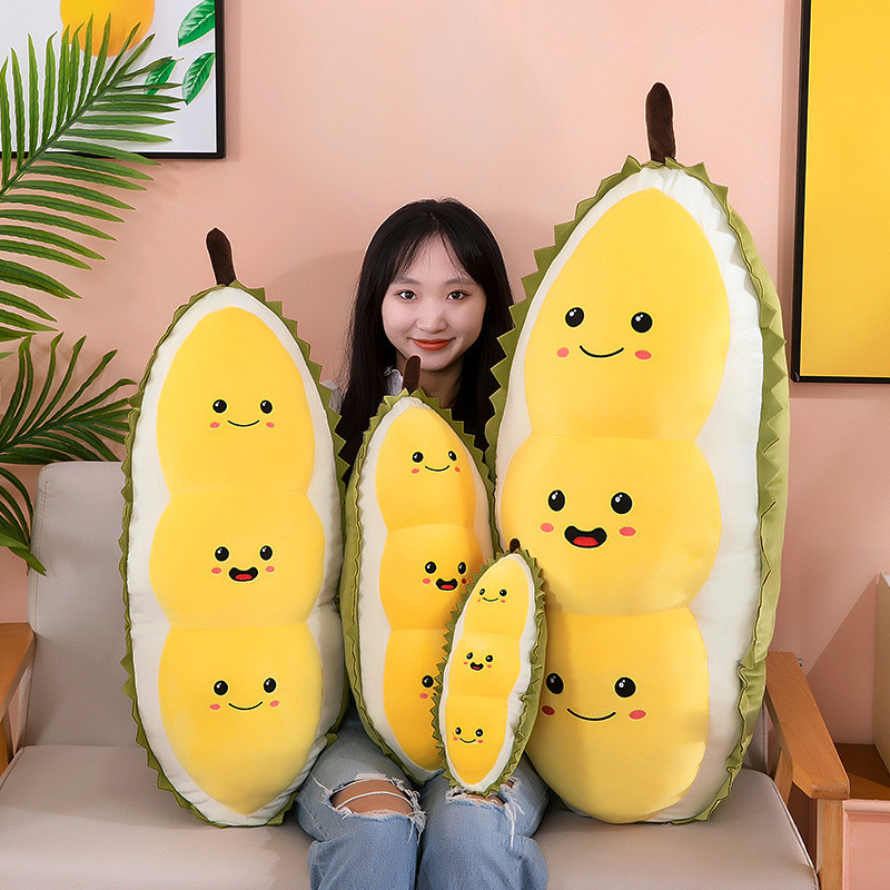 Cute Durian Bean Pillow Plush Toy Girl Bed Pillow Ragdoll Doll Pillow