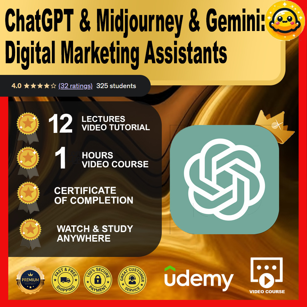 [Video Course] ChatGPT & Midjourney & Gemini: Digital Marketing Assistants