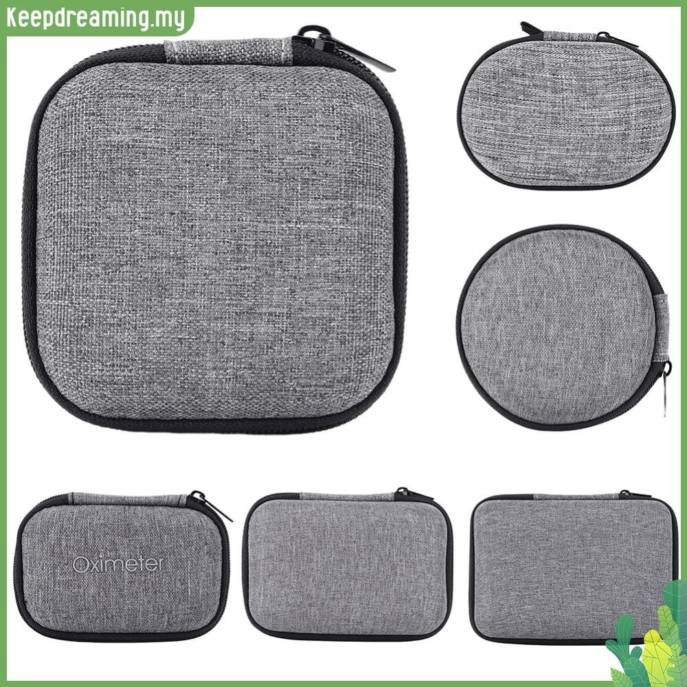 ✿ keepdreaming ✿ Hard Shell Data Cable Organizer Bag Shockproof Mini Tech Gadgets Portable Case with Mesh Pocket Earbuds Headphone Carrying Case