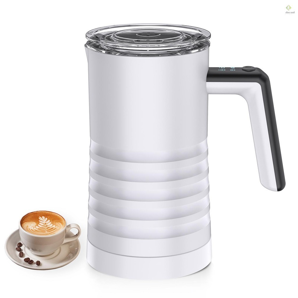 Electric Milk Frother and Steamer 4 in 1 Automatic Milk Warmer 400W Non-Stick Interior 580ml Hot/Cold Stainless Steel Milk Foam Maker for Coffee/Hot Chocolate Milk/Latte/Cappuccino