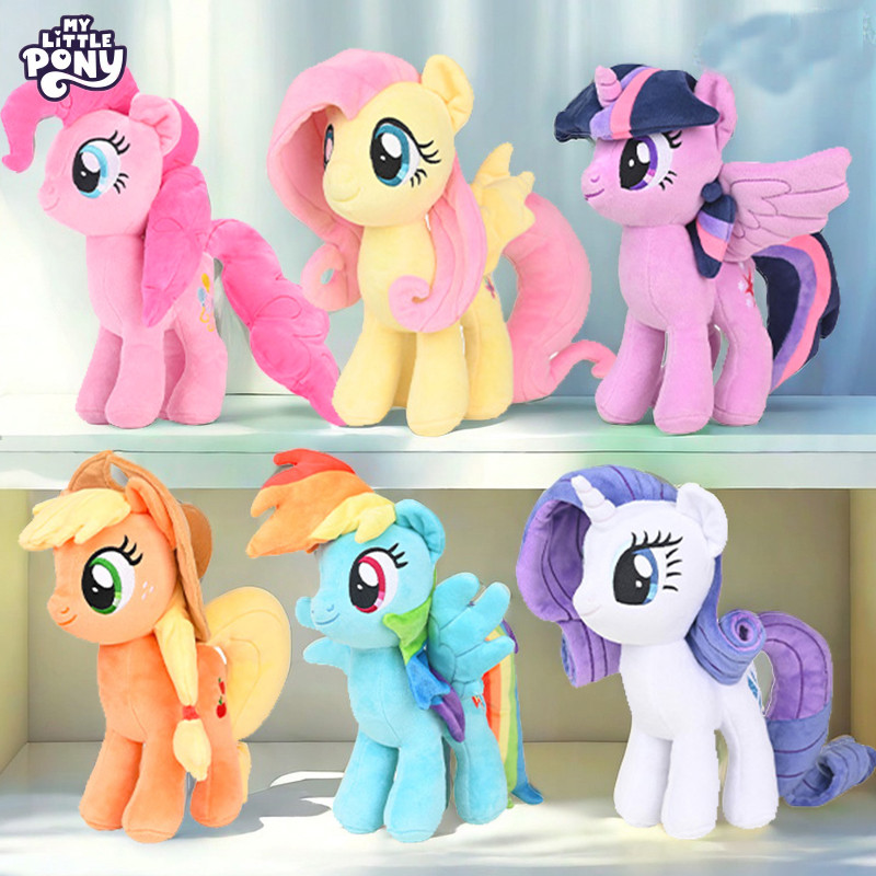 My Little Pony Series Plush Toys Pony Doll Soft Cartoon Horse Stuffed Toys Twilight Sparkle Fluttershy Pinkie Pie Pony Doll Toy
