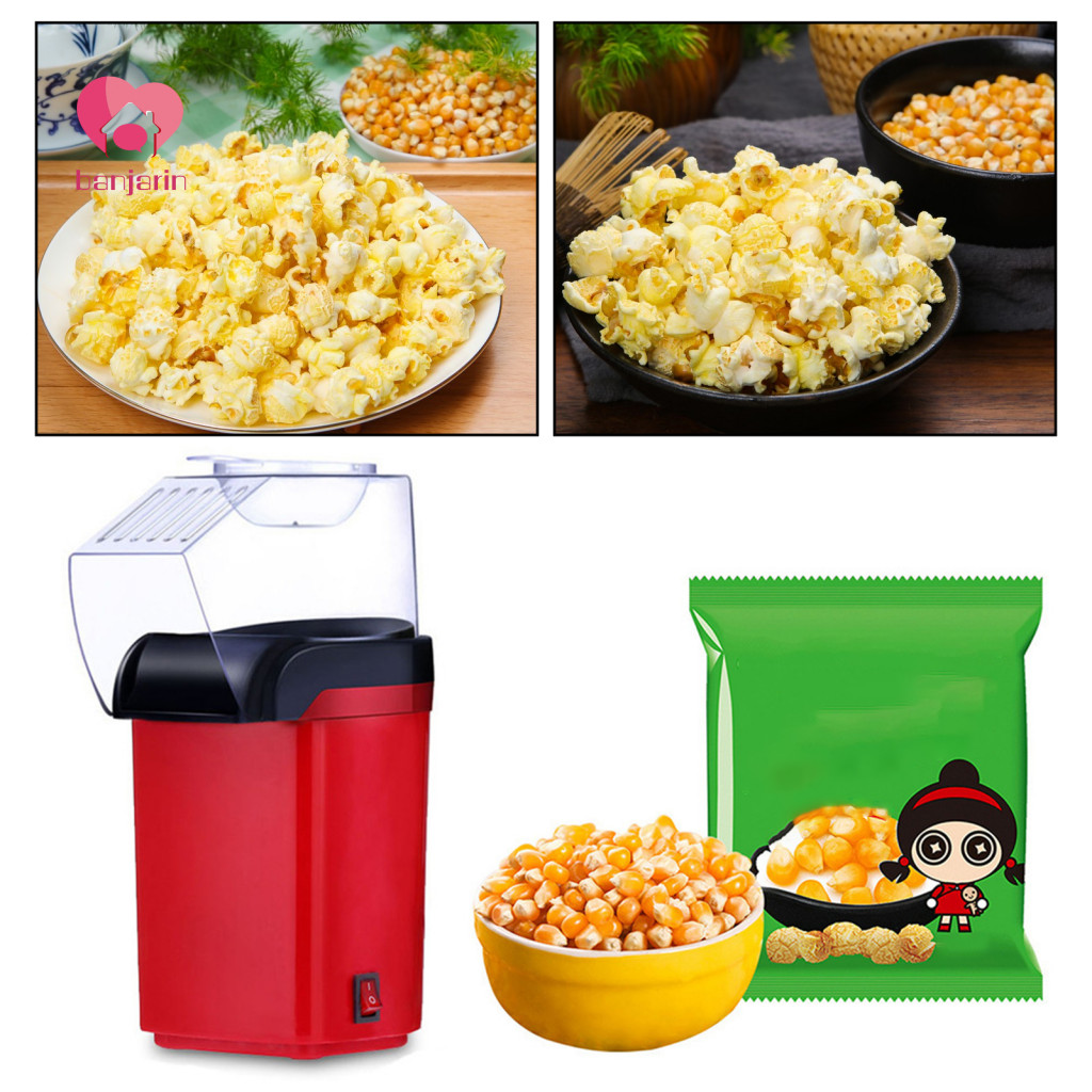 Banjarin  Fast Popping Popcorn Machine Convenient Popcorn Maker 1200w Electric Popcorn Machine Us Plug Bpa-free Mini Popcorn Maker Kitchen Supplies High Popping Rate Food Safe