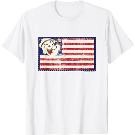 Kaos 4th of July Popeye Patriotic Flag T-Shirt - Men's Shirt - Women's Shirt - Men's T-Shirt - Women's T-Shirt - Adult T-Shirt - Men's Adult T-Shirt - Women's Adult T-Shirt - T-Shirt - Distro T-Shirt - Baju Distro - Shirt - T-Shirt - T-Shirt Design