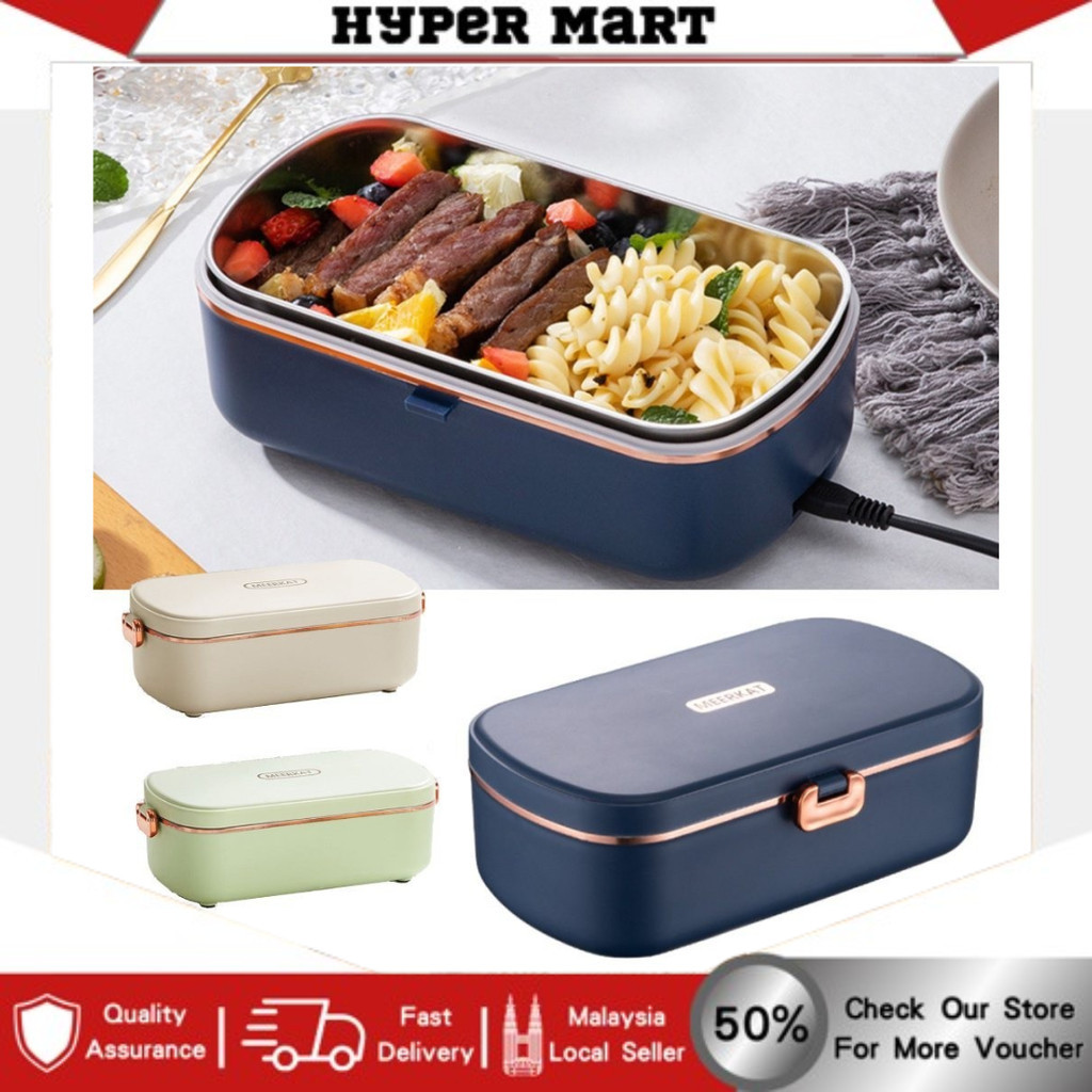 304 Stainless-Steel 220V Electric Meal Heating Lunch Box Leak-Proof Food Heated Warmer Lunch Box Container