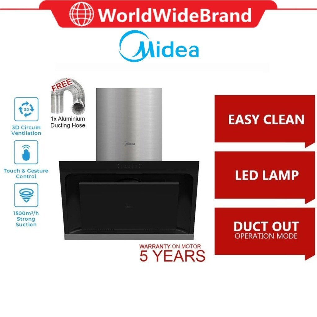 [READY STOCK] Midea Cooker Hood Touch Control [ MCH-90J52 / MCH90J52 / MCH-90J82 / MCH90J82 ]